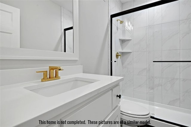 11275 S Gleason Rd, Olathe, KS 66061 - bathroom featuring vanity and a shower with door