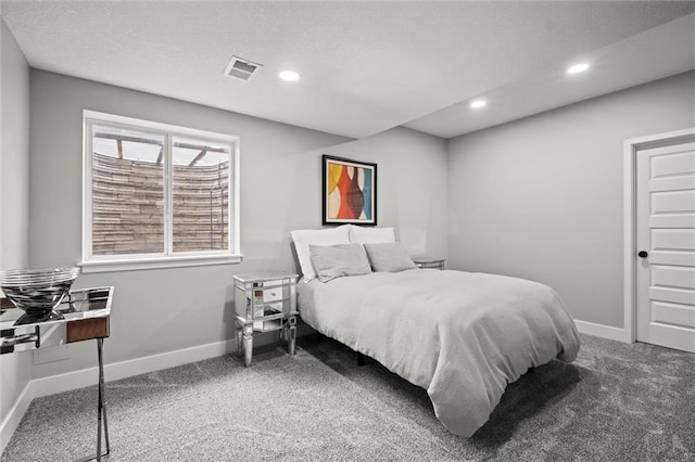 1213 NE Goshen Dr, Lees Summit, MO 64064 - carpeted bedroom featuring recessed lighting and a textured ceiling