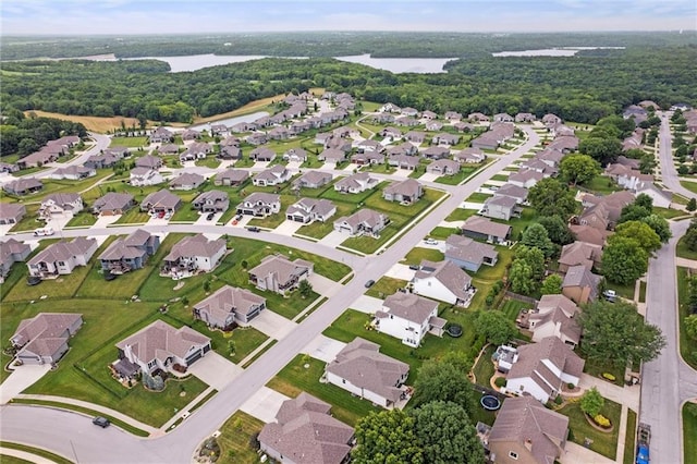 1213 NE Goshen Dr, Lees Summit, MO 64064 - view of property location featuring a large body of water and nearby suburban area