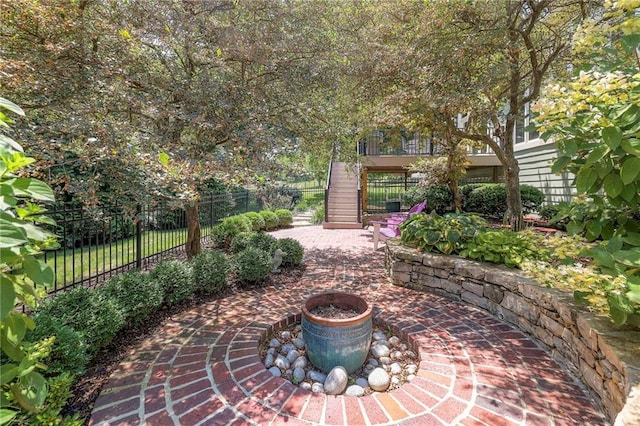12409 Cambridge Cir, Leawood, KS 66209 - view of patio with stairway