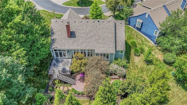 12409 Cambridge Cir, Leawood, KS 66209 - aerial view of property and surrounding area