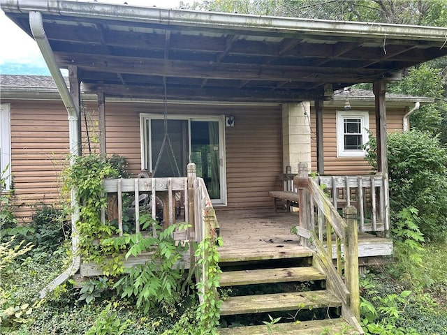 34908 E Shores Rd, Lone Jack, MO 64070 - rear view of property featuring a wooden deck