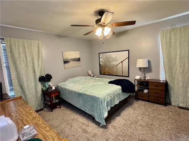 609 N 83rd Ter, Kansas City, KS 66112 - bedroom with carpet flooring and ceiling fan