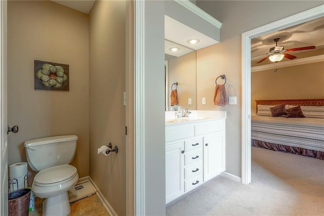 1105 Blazing Star Dr, Lees Summit, MO 64081 - bathroom with vanity and ceiling fan