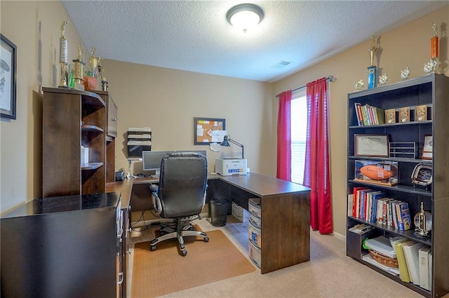 1105 Blazing Star Dr, Lees Summit, MO 64081 - office area featuring a textured ceiling and carpet