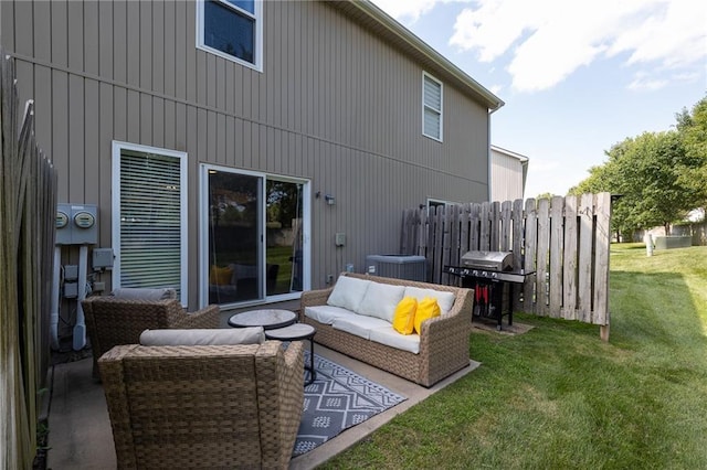 632 SW Shadow Glen Ct, Blue Springs, MO 64015 - back of property featuring an outdoor hangout area and a patio area