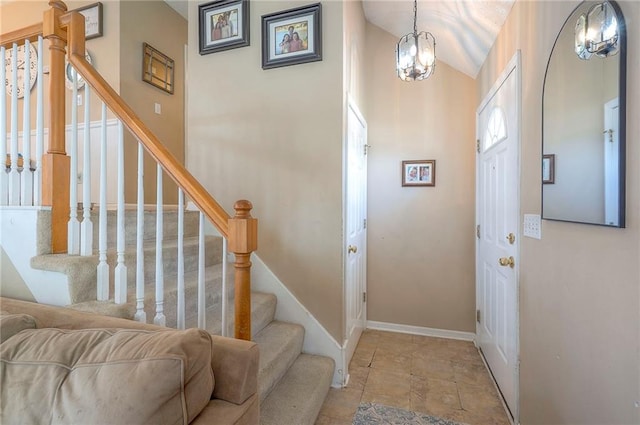 17470 S Walter St, Gardner, KS 66030 - foyer entrance with baseboards and stairs