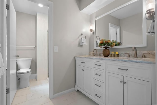 7710 Noland Rd, Lenexa, KS 66216 - bathroom featuring marble finish floors and double vanity