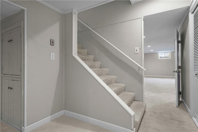 7710 Noland Rd, Lenexa, KS 66216 - stairway with carpet flooring and recessed lighting