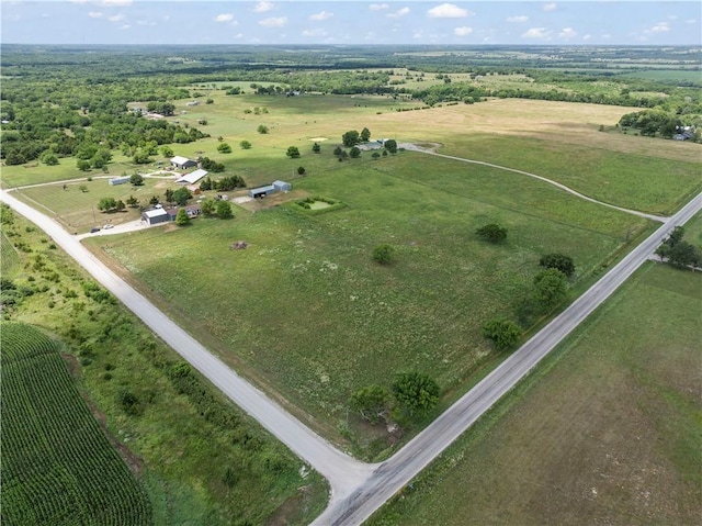 679 Kingman Rd, Pomona, KS 66076 - aerial view of property and surrounding area with rural landscape