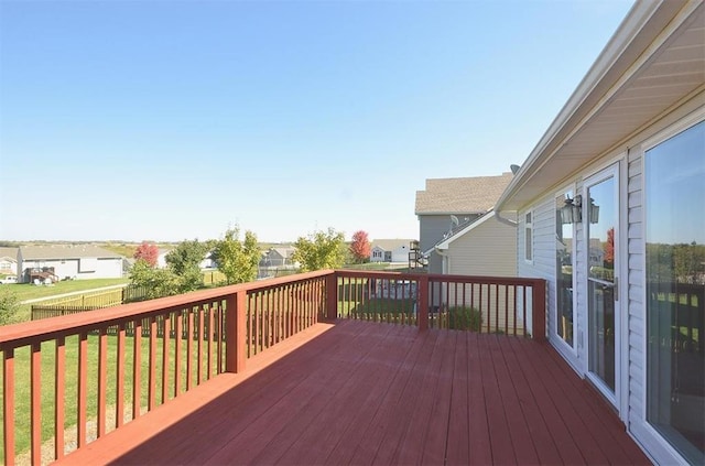 12905 Ridgeview Dr, Platte City, MO 64079 - deck featuring a residential view and a fenced backyard