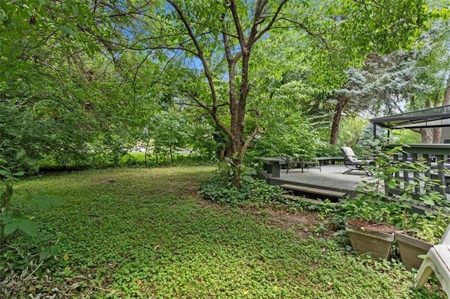 15320 W 92nd Pl, Lenexa, KS 66219 - view of yard featuring a deck