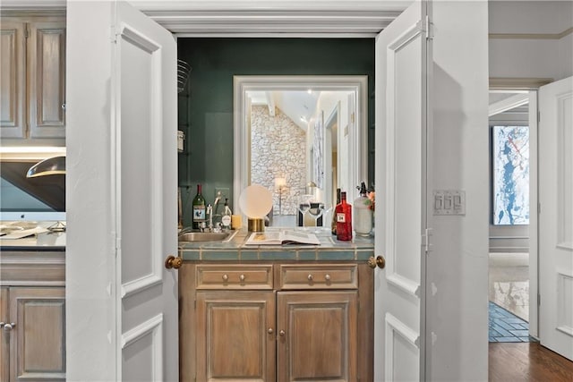 5212 W 98th Ter, Overland Park, KS 66207 - indoor bar with wood finished floors