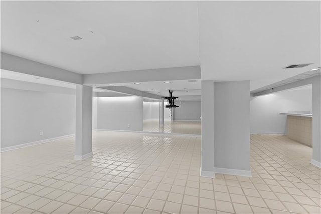 5212 W 98th Ter, Overland Park, KS 66207 - below grade area with light tile patterned floors and recessed lighting