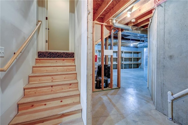 10963 S Carbondale St, Olathe, KS 66061 - stairs featuring concrete flooring