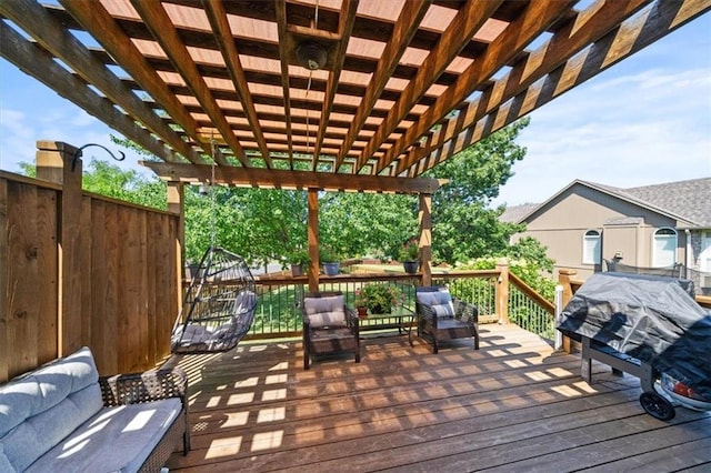 2312 SW Post Oak Ct, Lees Summit, MO 64082 - wooden terrace with a pergola