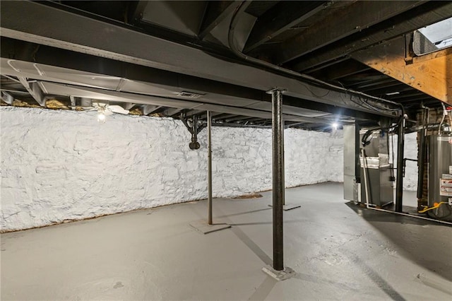 3029 S 9th Pl, Kansas City, KS 66103 - unfinished below grade area with heating unit and water heater