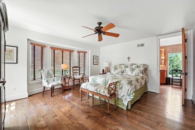 28 Le Mans Ct, Prairie Village, KS 66208 - bedroom with wood-type flooring and a ceiling fan