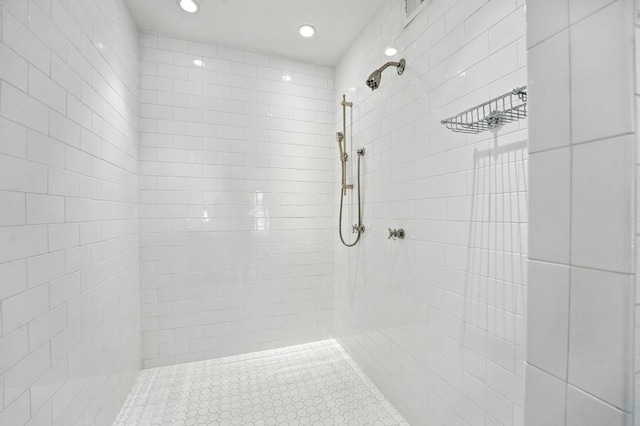 28 Le Mans Ct, Prairie Village, KS 66208 - full bathroom with tiled shower and recessed lighting