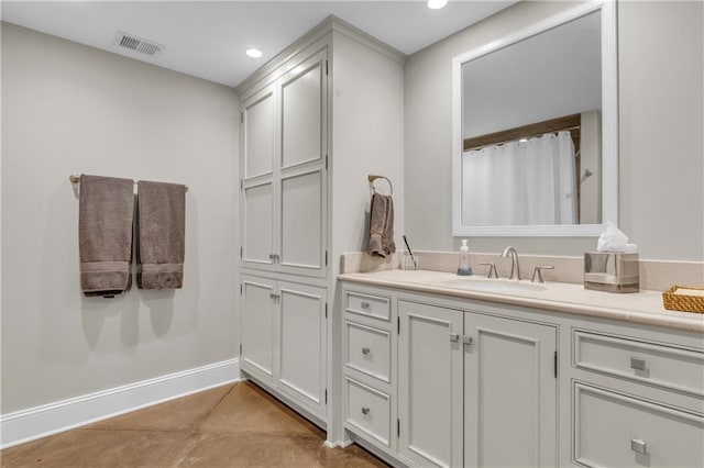 10400 Howe Dr, Leawood, KS 66206 - bathroom with vanity and recessed lighting
