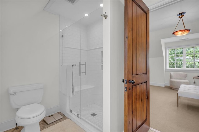 10400 Howe Dr, Leawood, KS 66206 - ensuite bathroom featuring a shower stall and baseboards