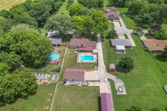 2508 N Mcbride Ave, Sugar Creek, MO 64050 - aerial overview of property's location with a pool