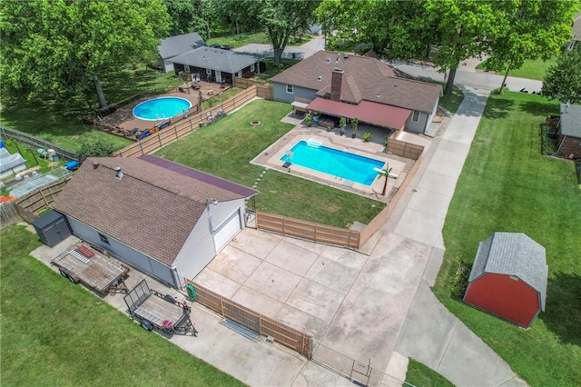 2508 N Mcbride Ave, Sugar Creek, MO 64050 - aerial view of a pool area