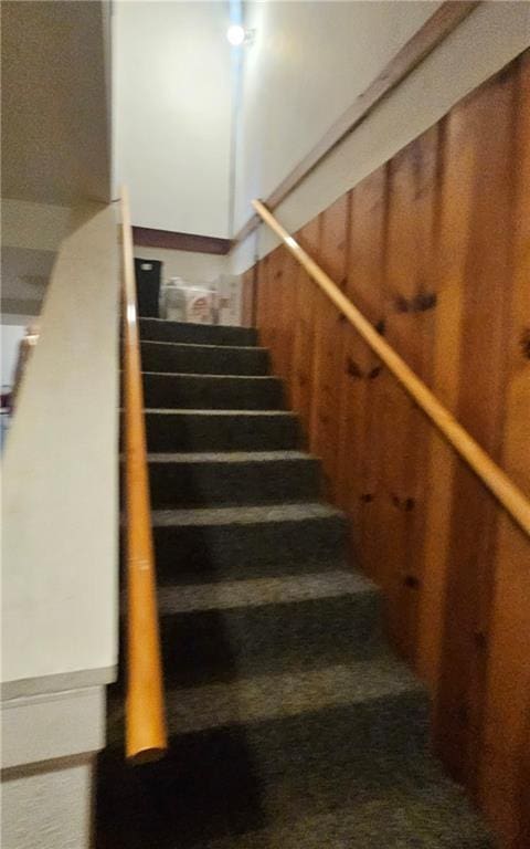 2003 S Elm St, Pittsburg, KS 66762 - stairway featuring carpet flooring
