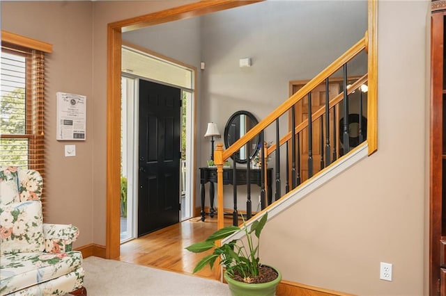 731 E 1100th Rd, Baldwin City, KS 66006 - entryway featuring stairway and baseboards