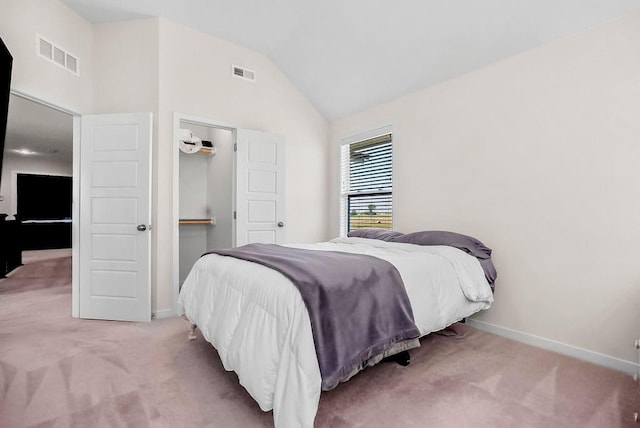 24322 W 58th Cir, Shawnee, KS 66226 - bedroom featuring carpet flooring and vaulted ceiling
