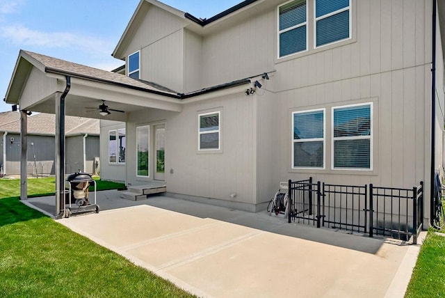 24322 W 58th Cir, Shawnee, KS 66226 - view of patio featuring ceiling fan