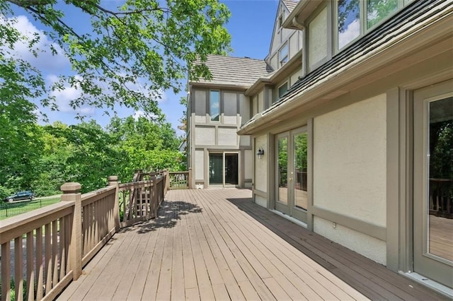 8320 Maplewood Ln, Lenexa, KS 66215 - deck with french doors