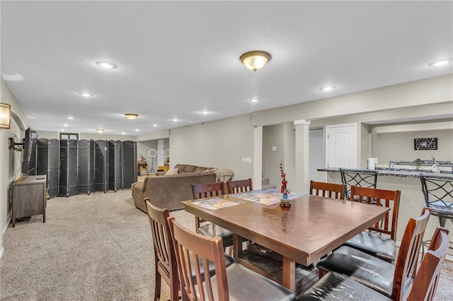 23968 Eagle Ct, Paola, KS 66071 - dining area featuring light carpet and recessed lighting