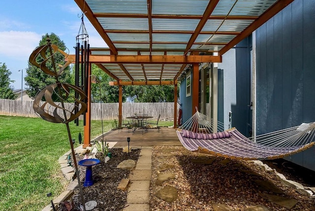 1229 Starbrooke Dr, Louisburg, KS 66053 - fenced backyard with a pergola and a patio area