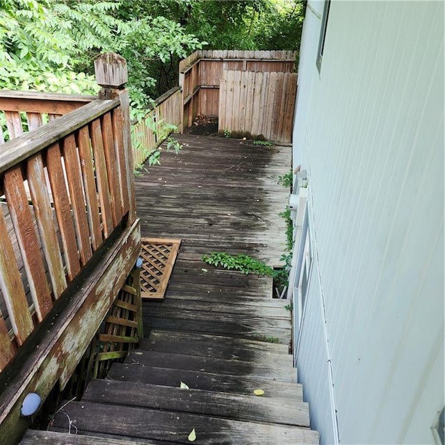 9318 Greenway Ln, Lenexa, KS 66215 - view of wooden deck