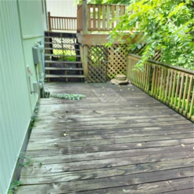 9318 Greenway Ln, Lenexa, KS 66215 - view of wooden deck