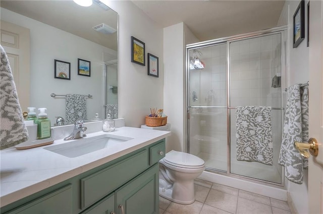 11514 W 143rd Ter, Olathe, KS 66062 - full bath featuring vanity, a shower stall, and tile patterned floors