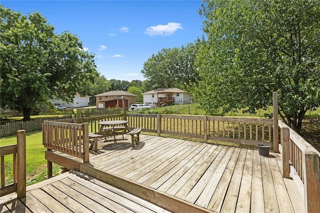 404 SE Bristol Dr, Lees Summit, MO 64063 - view of wooden terrace