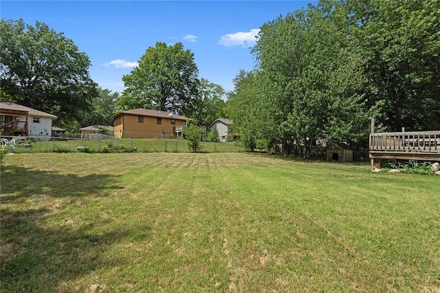 404 SE Bristol Dr, Lees Summit, MO 64063 - view of yard with a deck