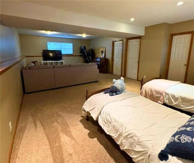1720 SE Kenwood Dr, Blue Springs, MO 64014 - bedroom with carpet and recessed lighting