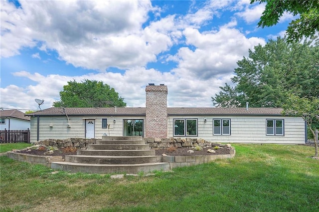 9730 State Line Rd, Leawood, KS 66206 - rear view of house featuring a chimney