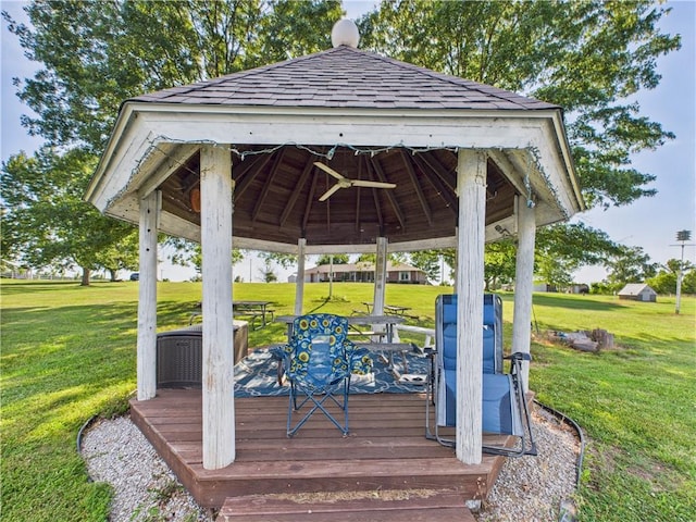 529 SE Dd Hwy, Warrensburg, MO 64093 - wooden deck with a gazebo and a lawn