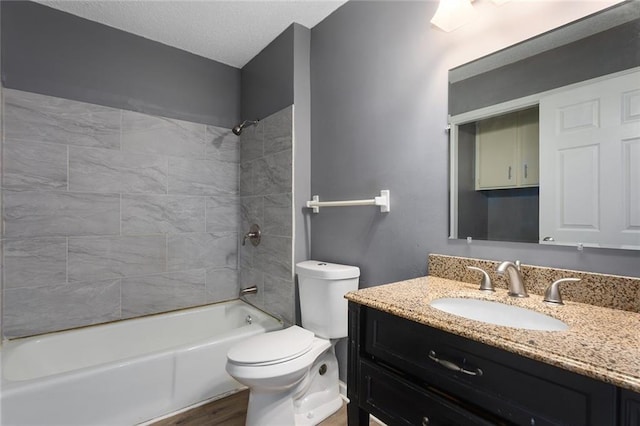 14011 Dunbar Ct, Grandview, MO 64030 - full bath featuring vanity, shower / tub combination, and wood finished floors