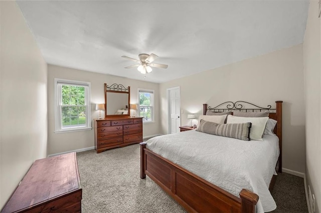 6710 Broadmoor St, Overland Park, KS 66204 - bedroom featuring light colored carpet, multiple windows, and ceiling fan