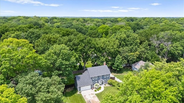 6710 Broadmoor St, Overland Park, KS 66204 - view from above of property with a forest