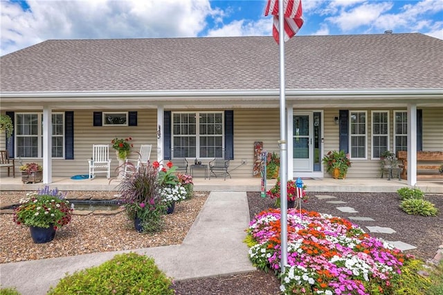 23708 S Southcrest Dr, Peculiar, MO 64078 - view of front facade with a porch and a shingled roof