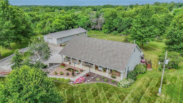 23708 S Southcrest Dr, Peculiar, MO 64078 - aerial view of property and surrounding area with a forest