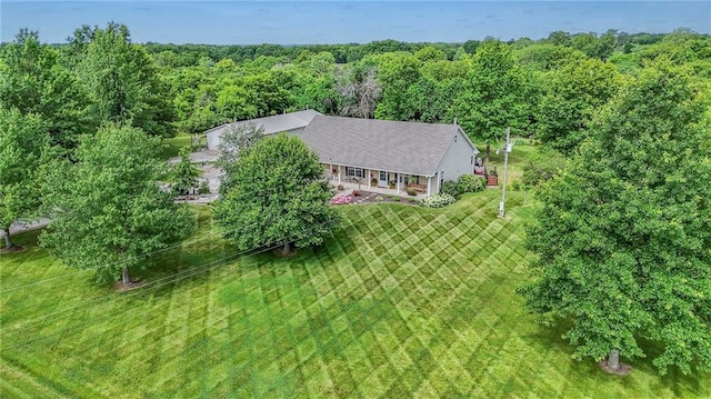 23708 S Southcrest Dr, Peculiar, MO 64078 - view from above of property featuring a forest