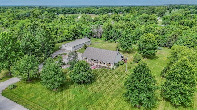 23708 S Southcrest Dr, Peculiar, MO 64078 - view from above of property with a heavily wooded area