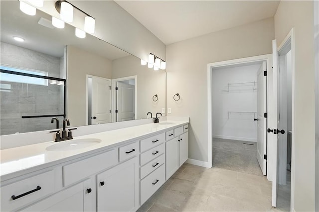 3319 N 109th Ter, Kansas City, KS 66109 - full bath with a stall shower, double vanity, and a walk in closet